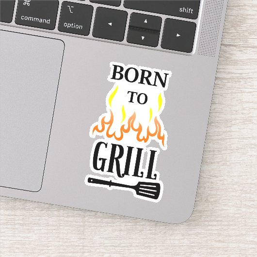Geboren aan Grill BBQ Sticker (Detail)