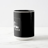 Geboren aan vrachtwagen (wit) tweekleurige koffiemok (Center)