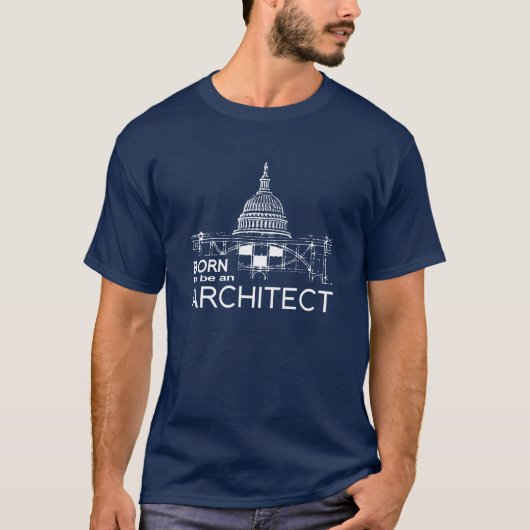 Geboren als architect t-shirt (Voorkant)