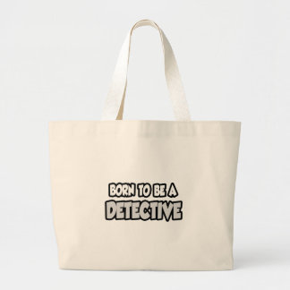 Geboren als detective grote tote bag
