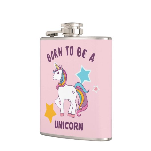 Geboren als een Unicorn Heupfles (Links)