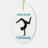 Geboren als Gymnast Keramisch Ornament (Links)