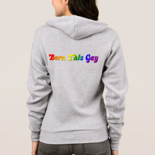 Geboren als homo – Krachtige regenboog LGBTQ+ trot Hoodie