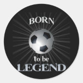 geboren als legende ronde sticker (Voorkant)
