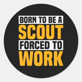 Geboren als scoutingpadvinder ronde sticker