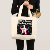 GEBOREN ALS TURNKAMPIOEN GROTE TOTE BAG (Voorkant (product))