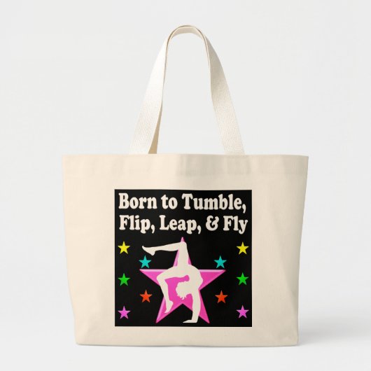GEBOREN ALS TURNKAMPIOEN GROTE TOTE BAG (Voorkant)