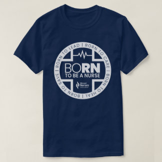 Geboren als verpleegster donker gekleurd T-shirt