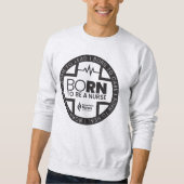 Geboren als verpleegster Lichtgekleurd sweatshirt (Voorkant)