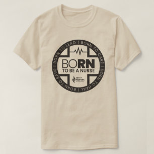 Geboren als verpleegster Lichtgekleurd T-shirt