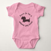 Geboren als Wiener Hondenliefhebber Newborn Gift Romper (Voorkant)