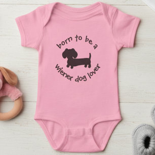 Geboren als Wiener Hondenliefhebber Newborn Gift Romper