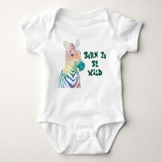 Geboren als Wild Rainbow Zebra Romper