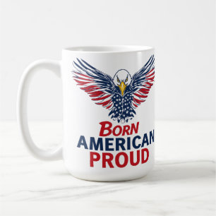 Geboren Amerika Trots Patriotistisch Adelaar Ameri Koffiemok