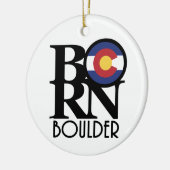 GEBOREN Boulder Colorado Keramisch Ornament (Links)