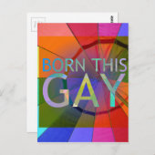 Geboren Deze Homosexueel Briefkaart (Voorkant / Achterkant)