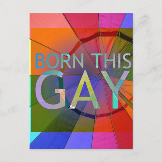 Geboren Deze Homosexueel Briefkaart (Voorkant)