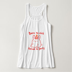 Geboren Feest Konijn Om Te Chillen Tanktop