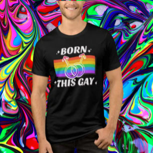 Geboren Gay Regenboog Mars Tri-Blend Shirt
