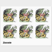 Geboren Gratis belast tot de dood Vierkante Sticker (Vel)