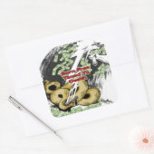 Geboren Gratis belast tot de dood Vierkante Sticker (Envelop)