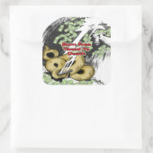 Geboren Gratis belast tot de dood Vierkante Sticker (Tas)