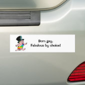 Geboren homo Fabulous, naar keuze! Bumpersticker (Op auto)
