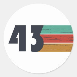 Geboren in 1943  ronde sticker