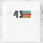 Geboren in 1943 ronde sticker (Tas)