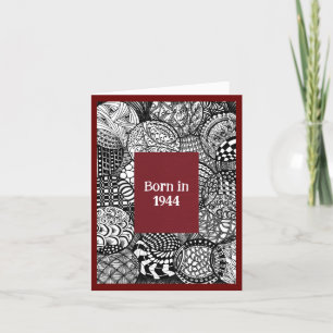 Geboren in 1944, Birthday Fun Facts Kaart