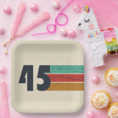 Geboren in 1945 80ste verjaardagscadeau papieren bordje (Feest)