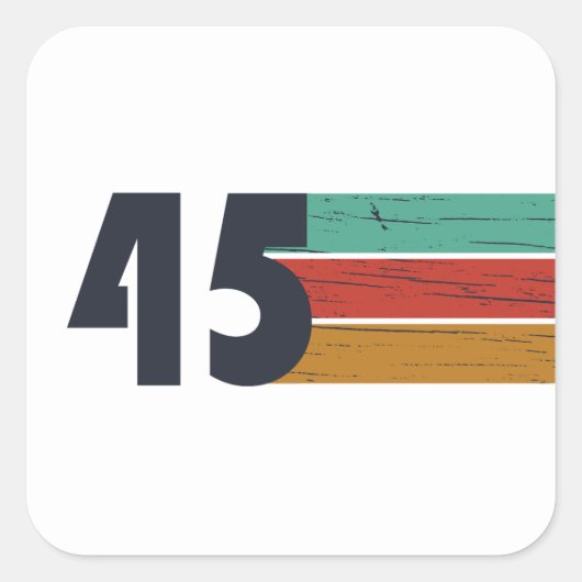 Geboren in 1945 80ste verjaardagscadeau vierkante sticker (Voorkant)