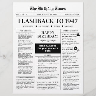 Geboren in 1947 Nepkrant Zwart en Wit