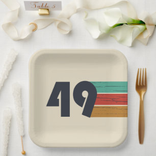 Geboren in 1949  75e verjaardag papieren bordje