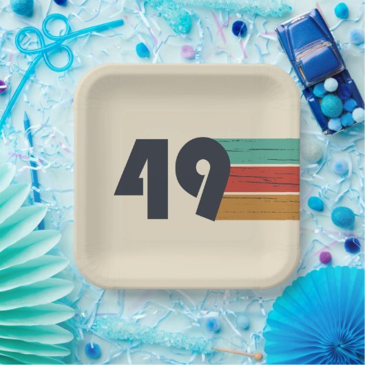 Geboren in 1949  jaar papieren bordje (Feest)