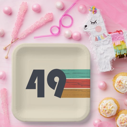 Geboren in 1949 jaar papieren bordje (Feest)