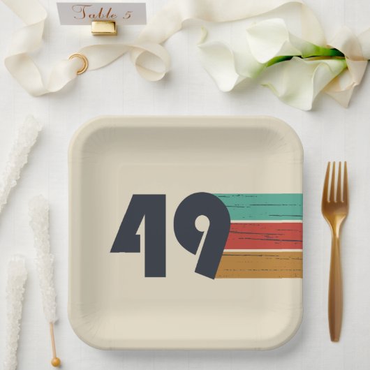 Geboren in 1949 jaar papieren bordje (Huwelijk)