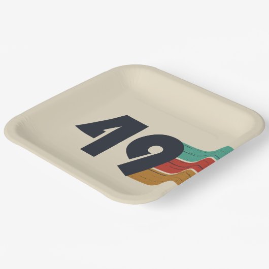 Geboren in 1949  jaar papieren bordje (Gebogen)