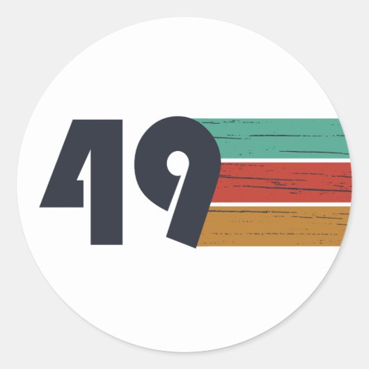 Geboren in 1949 jaar ronde sticker (Voorkant)
