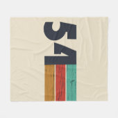 Geboren in 1954  jaar fleece deken (Voorkant (Horizontaal))
