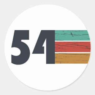Geboren in 1954  jaar ronde sticker