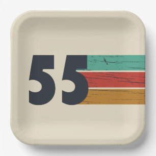 Geboren in 1955  70ste verjaardagscadeau papieren bordje