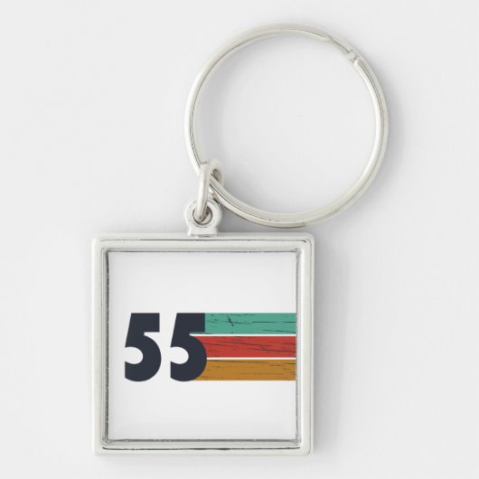 Geboren in 1955 70ste verjaardagscadeau sleutelhanger (Voorkant)