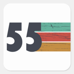 Geboren in 1955  70ste verjaardagscadeau vierkante sticker