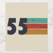 Geboren in 1955 70ste verjaardagscadeau wijn etiket (Enkel label)