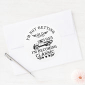 Geboren in 1955 verjaardagscadeaus ronde sticker (Envelop)