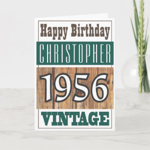 Geboren in 1956 Greetings Card Kaart