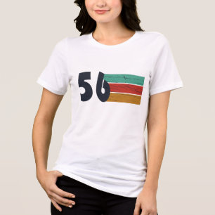 Geboren in 1956 vintage 70e verjaardagscadeau Tri-Blend shirt