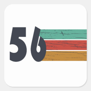 Geboren in 1956 vintage 70ste verjaardagsfeestje vierkante sticker