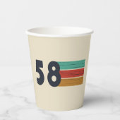 Geboren in 1958 papieren bekers (Voorkant)